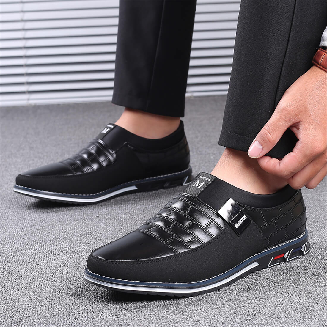 Szewska Sztuka - Oxford – Skórzane buty ortopedyczne męskie eleganckie – czarne