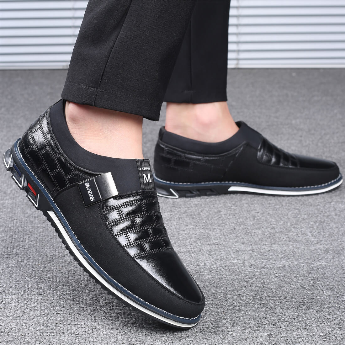 Szewska Sztuka - Oxford – Skórzane buty ortopedyczne męskie eleganckie – czarne