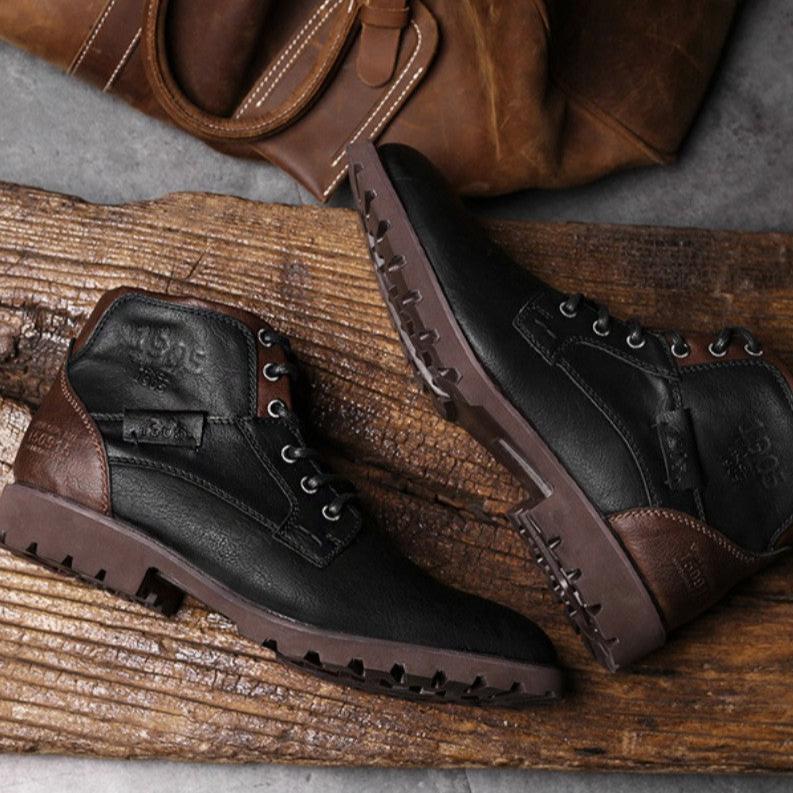 Szewska Sztuka - Old Town – Skórzane buty ortopedyczne męskie eleganckie – czarne