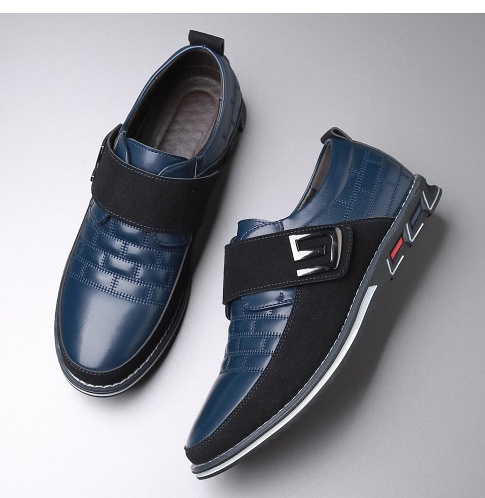 Szewska Sztuka - Oxford Classic – Męskie buty skórzane ortopedyczne eleganckie – niebieskie
