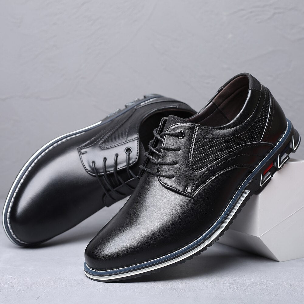 Szewska Sztuka - Lisse – Skórzane buty ortopedyczne męskie eleganckie – czarne