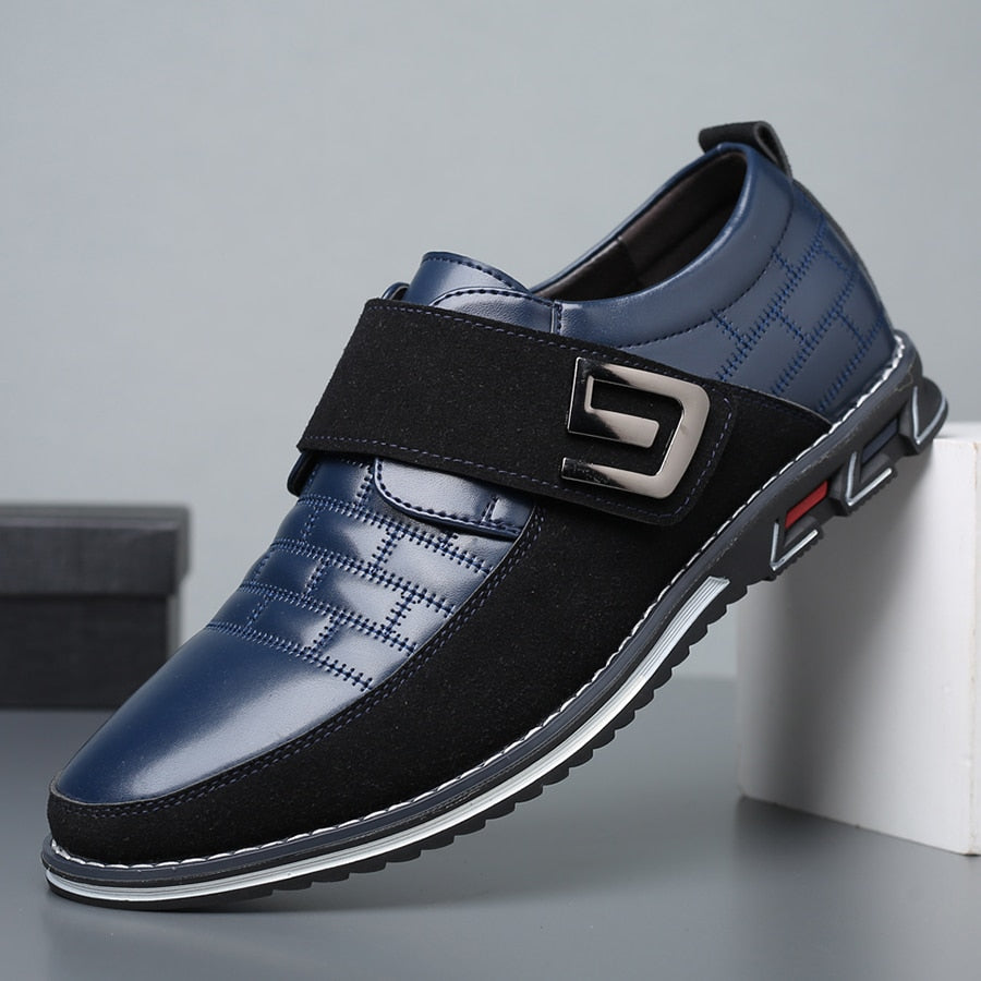 Szewska Sztuka - Oxford Classic – Męskie buty skórzane ortopedyczne eleganckie – niebieskie