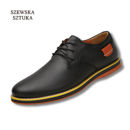 Szewska Sztuka - Piqûre – Eleganckie buty skórzane ortopedyczne – czarne