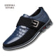 Szewska Sztuka - Oxford Classic – Męskie buty skórzane ortopedyczne eleganckie – niebieskie