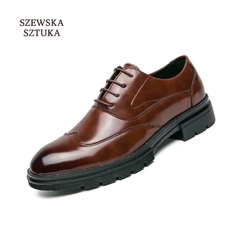 Szewska Sztuka - Fiore – Buty ortopedyczne wizytowe ze skóry – brązowe