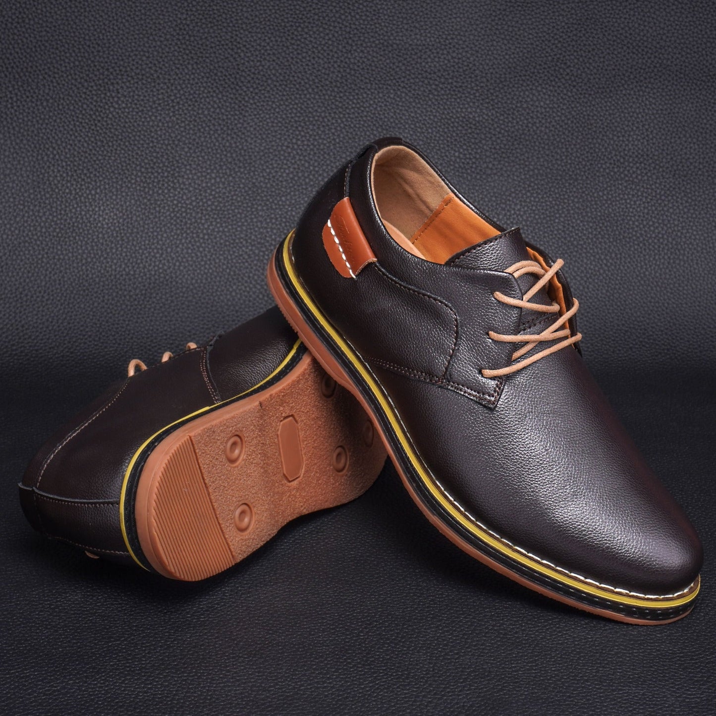 Szewska Sztuka - Piqûre – Eleganckie buty skórzane ortopedyczne – brązowe